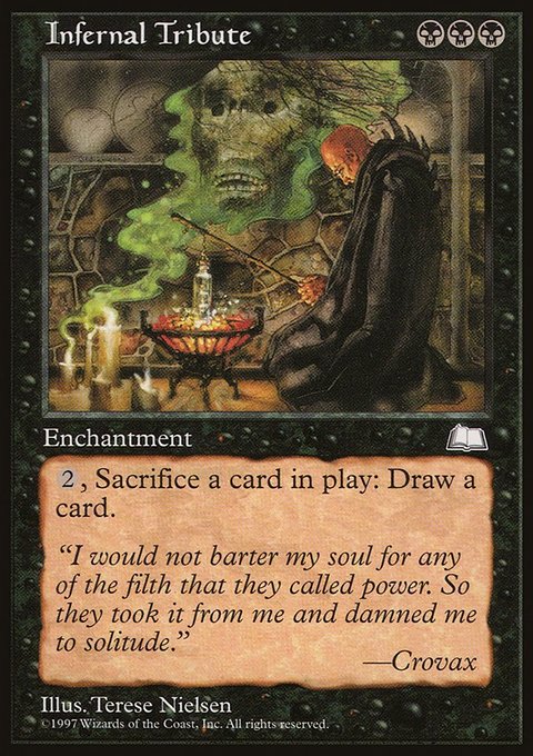 Infernal Tribute, Weatherlight #73, Magic: The Gathering card