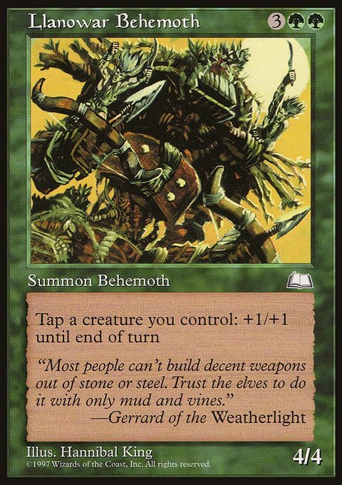 Llanowar Behemoth, Weatherlight #132, Magic: The Gathering card