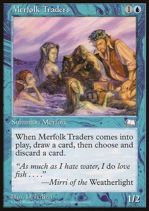 Merfolk Traders, Weatherlight #43, Magic: The Gathering card