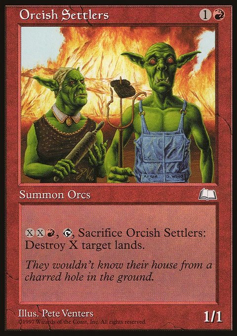 Orcish Settlers, Weatherlight #112, Magic: The Gathering card