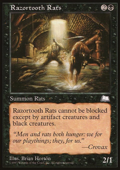 Razortooth Rats, Weatherlight #78, Magic: The Gathering card