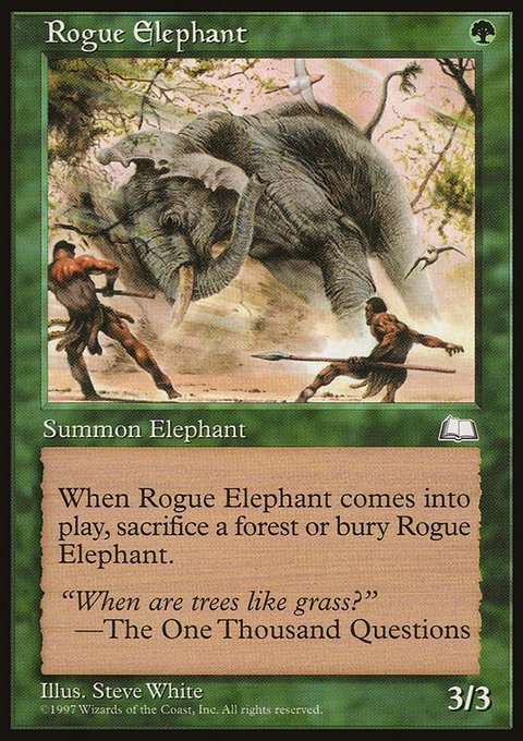 Rogue Elephant, Weatherlight #139, Magic: The Gathering card