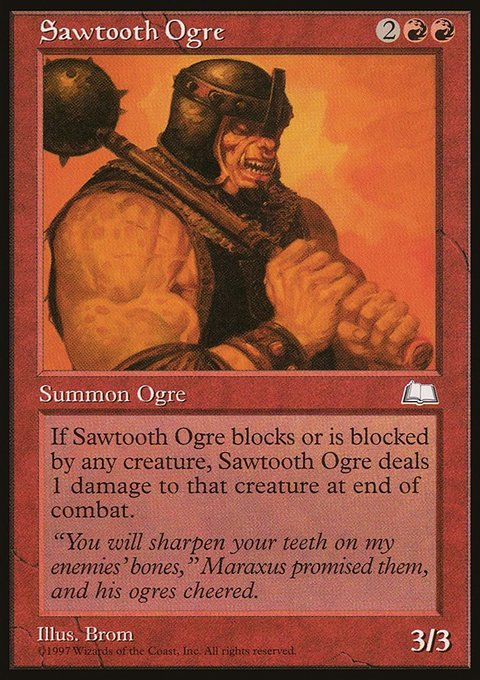 Sawtooth Ogre, Weatherlight #114, Magic: The Gathering card