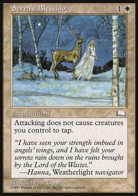 Serra's Blessing, Weatherlight #25, Magic: The Gathering card