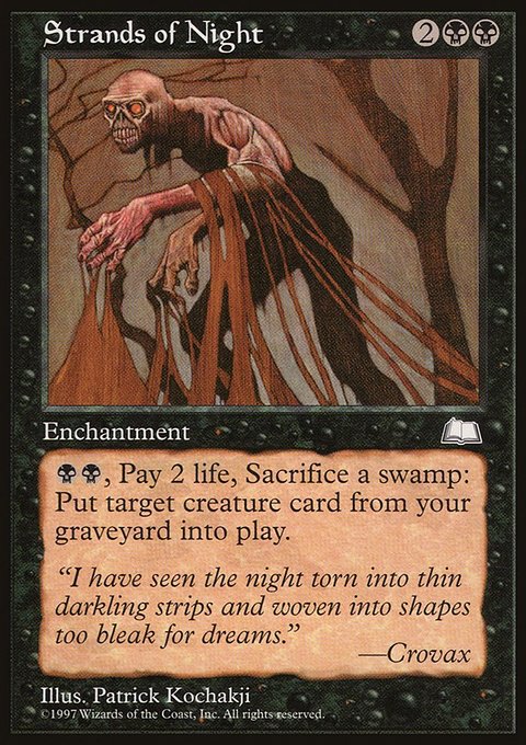 Strands of Night, Weatherlight #82, Magic: The Gathering card