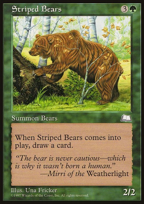 Striped Bears, Weatherlight #140, Magic: The Gathering card