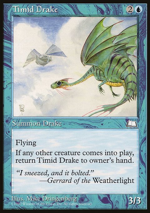 Timid Drake, Weatherlight #54, Magic: The Gathering card
