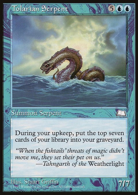 Tolarian Serpent, Weatherlight #57, Magic: The Gathering card