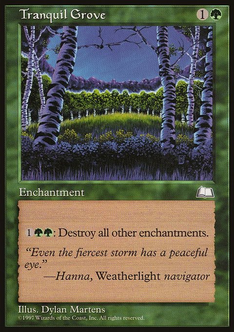 Tranquil Grove, Weatherlight #142, Magic: The Gathering card