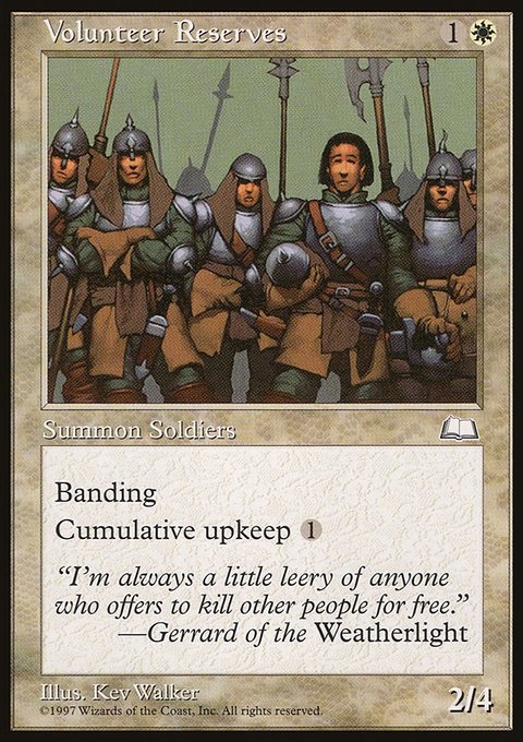 Volunteer Reserves, Weatherlight #29, Magic: The Gathering card