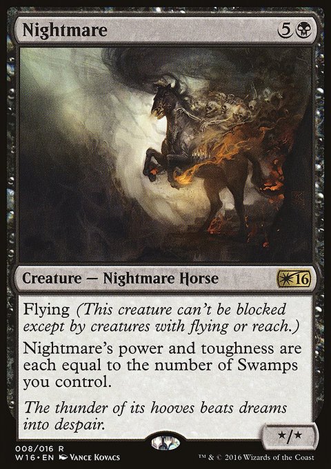 Nightmare, Welcome Deck 2016 #8, Magic: The Gathering card