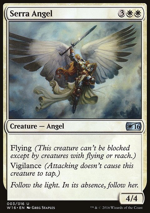 Serra Angel, Welcome Deck 2016 #3, Magic: The Gathering card