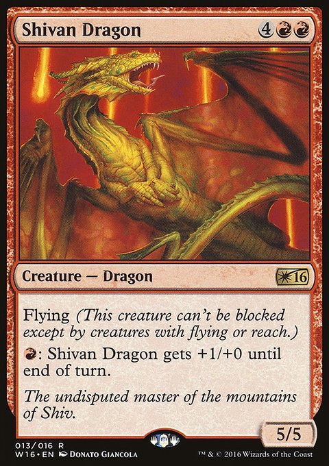 Shivan Dragon, Welcome Deck 2016 #13, Magic: The Gathering card