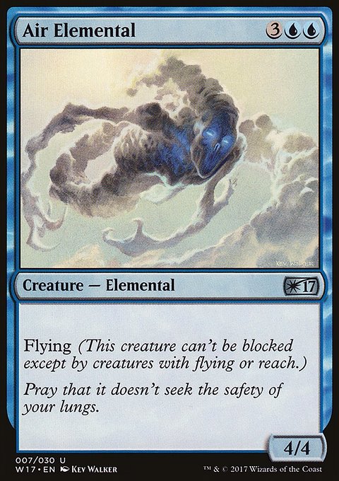 Air Elemental, Welcome Deck 2017 #7, Magic: The Gathering card