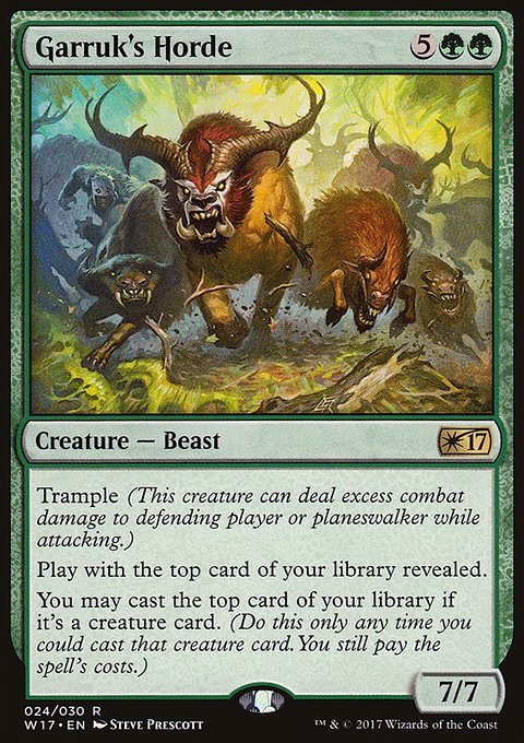 Garruk's Horde, Welcome Deck 2017 #24, Magic: The Gathering card
