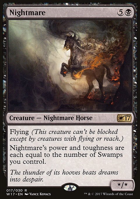 Nightmare, Welcome Deck 2017 #17, Magic: The Gathering card