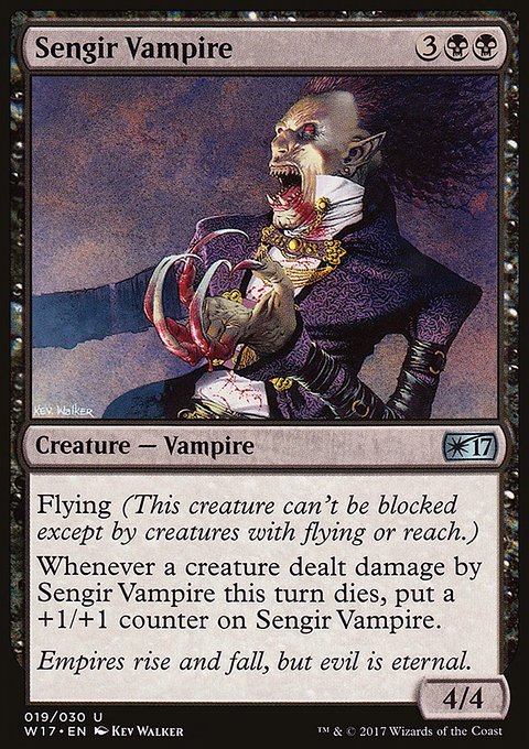 Sengir Vampire, Welcome Deck 2017 #19, Magic: The Gathering card