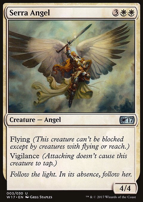 Serra Angel, Welcome Deck 2017 #3, Magic: The Gathering card