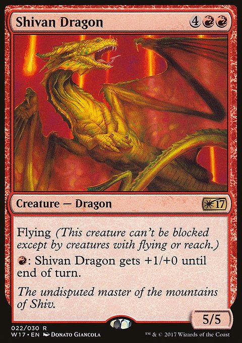 Shivan Dragon, Welcome Deck 2017 #22, Magic: The Gathering card