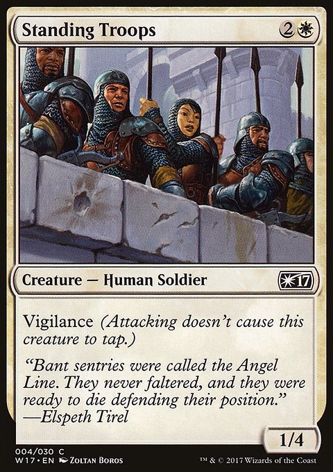 Standing Troops, Welcome Deck 2017 #4, Magic: The Gathering card