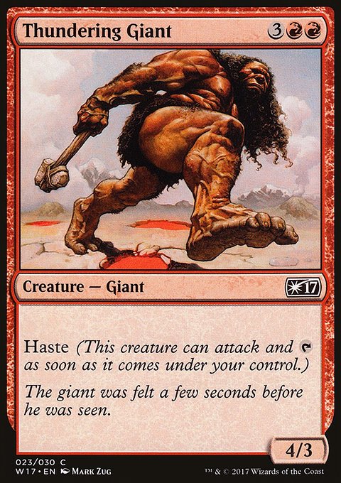 Thundering Giant, Welcome Deck 2017 #23, Magic: The Gathering card