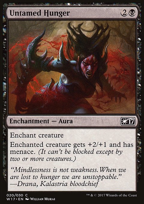 Untamed Hunger, Welcome Deck 2017 #20, Magic: The Gathering card