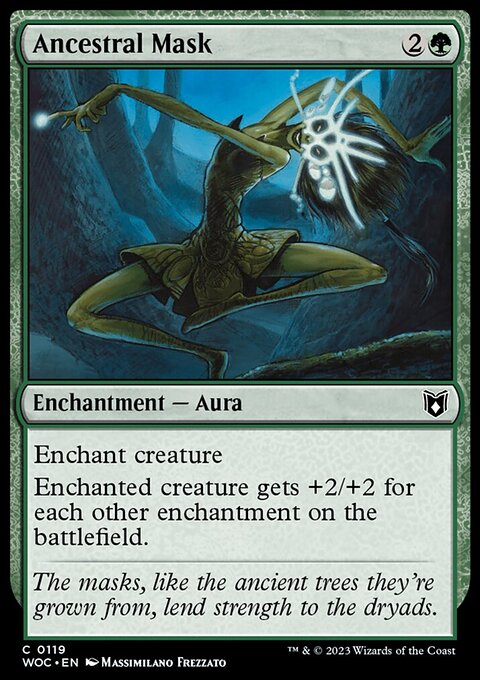 Ancestral Mask, Wilds of Eldraine Commander #119, Magic: The Gathering card