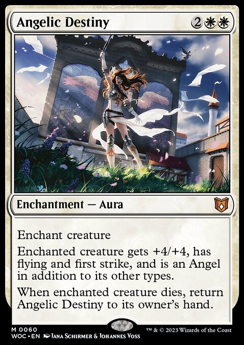 Angelic Destiny, Wilds of Eldraine Commander #60, Magic: The Gathering card