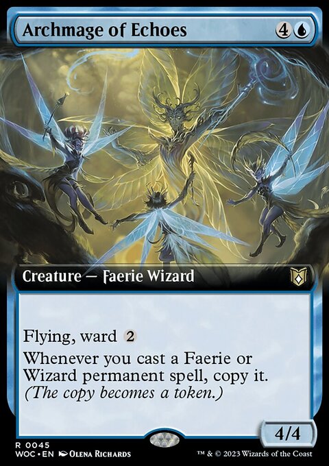 Archmage of Echoes, Wilds of Eldraine Commander #45, Magic: The Gathering card