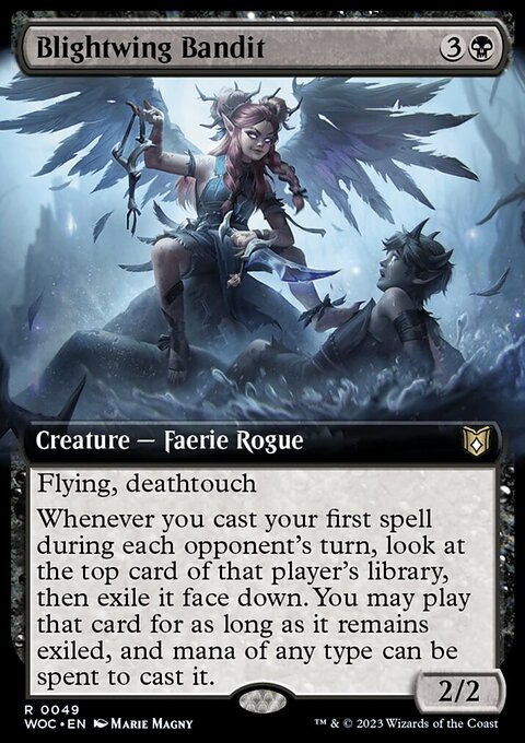 Blightwing Bandit, Wilds of Eldraine Commander #49, Magic: The Gathering card