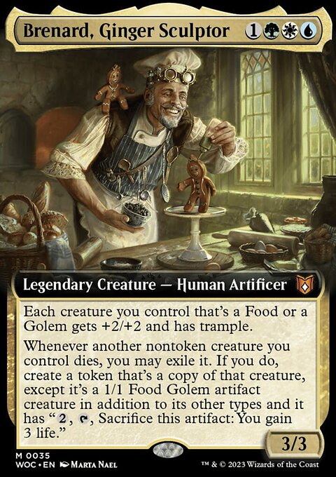 Brenard, Ginger Sculptor, Wilds of Eldraine Commander #35, Magic: The Gathering card