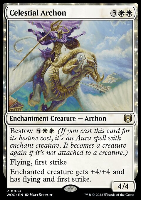 Celestial Archon, Wilds of Eldraine Commander #63, Magic: The Gathering card