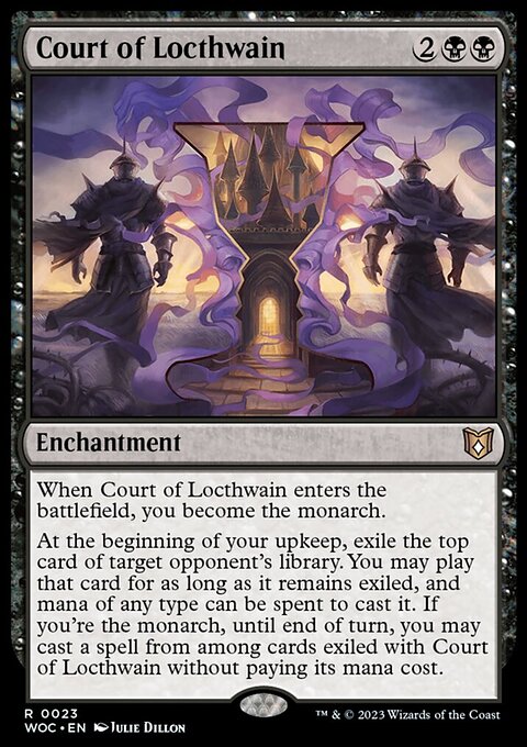 Court of Locthwain, Wilds of Eldraine Commander #23, Magic: The Gathering card