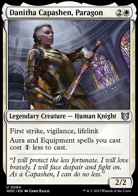 Danitha Capashen, Paragon, Wilds of Eldraine Commander #64, Magic: The Gathering card