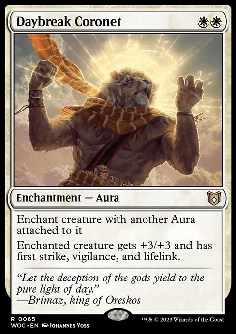 Daybreak Coronet, Wilds of Eldraine Commander #65, Magic: The Gathering card