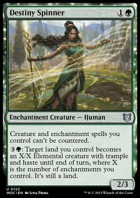 Destiny Spinner, Wilds of Eldraine Commander #123, Magic: The Gathering card