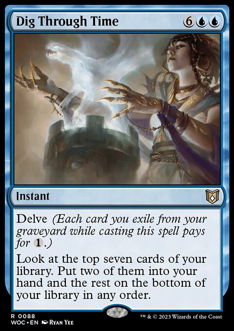 Dig Through Time, Wilds of Eldraine Commander #88, Magic: The Gathering card