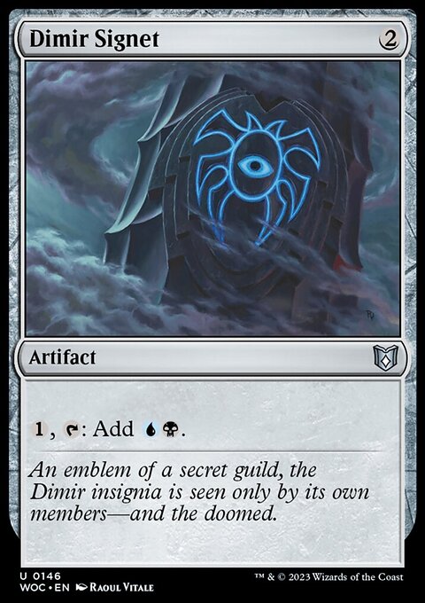 Dimir Signet, Wilds of Eldraine Commander #146, Magic: The Gathering card