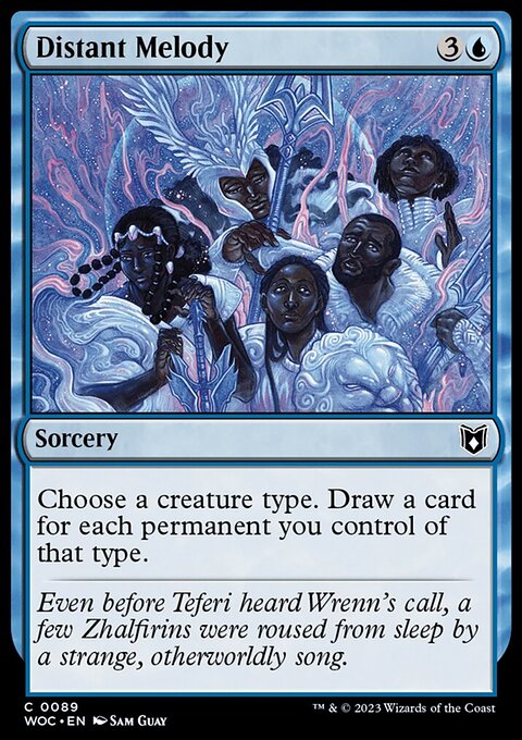 Distant Melody, Wilds of Eldraine Commander #89, Magic: The Gathering card
