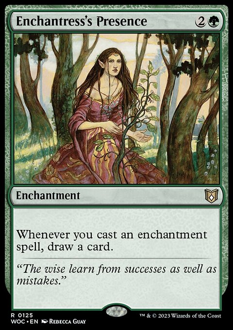 Enchantress's Presence, Wilds of Eldraine Commander #125, Magic: The Gathering card