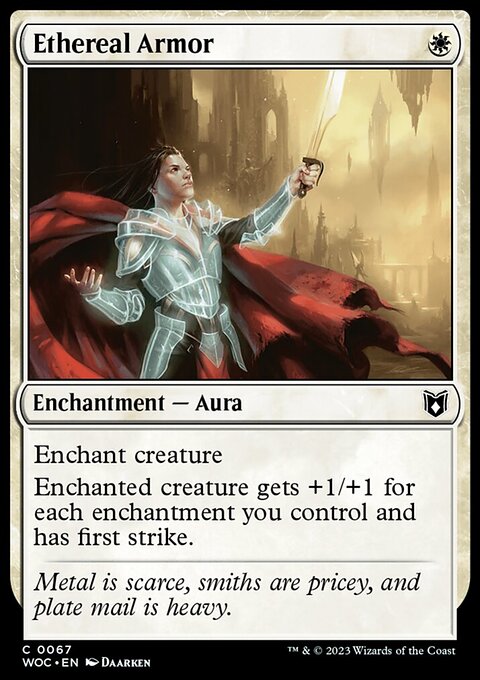 Ethereal Armor, Wilds of Eldraine Commander #67, Magic: The Gathering card