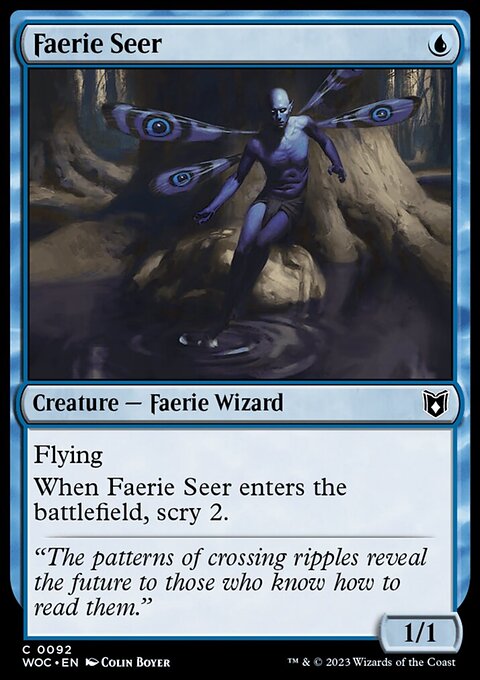 Faerie Seer, Wilds of Eldraine Commander #92, Magic: The Gathering card