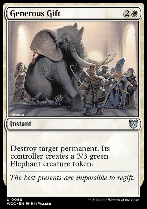 Generous Gift, Wilds of Eldraine Commander #68, Magic: The Gathering card