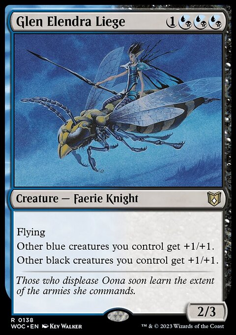 Glen Elendra Liege, Wilds of Eldraine Commander #138, Magic: The Gathering card