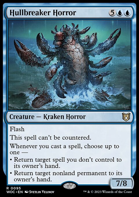 Hullbreaker Horror, Wilds of Eldraine Commander #95, Magic: The Gathering card