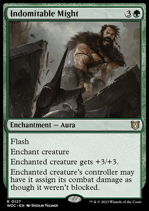 Indomitable Might, Wilds of Eldraine Commander #127, Magic: The Gathering card