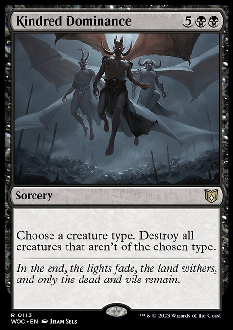 Kindred Dominance, Wilds of Eldraine Commander #113, Magic: The Gathering card