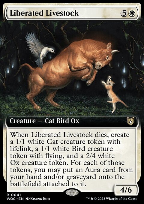 Liberated Livestock, Wilds of Eldraine Commander #41, Magic: The Gathering card
