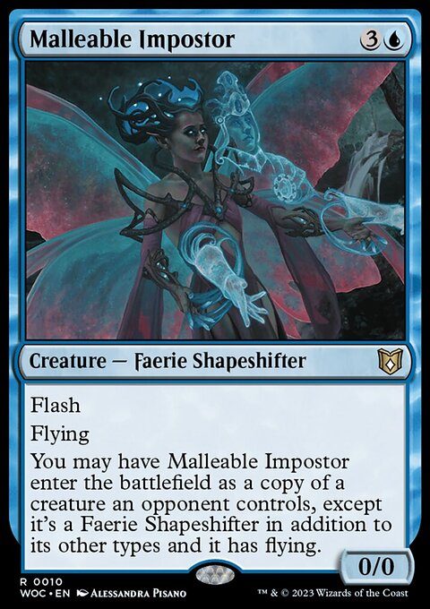 Malleable Impostor, Wilds of Eldraine Commander #10, Magic: The Gathering card