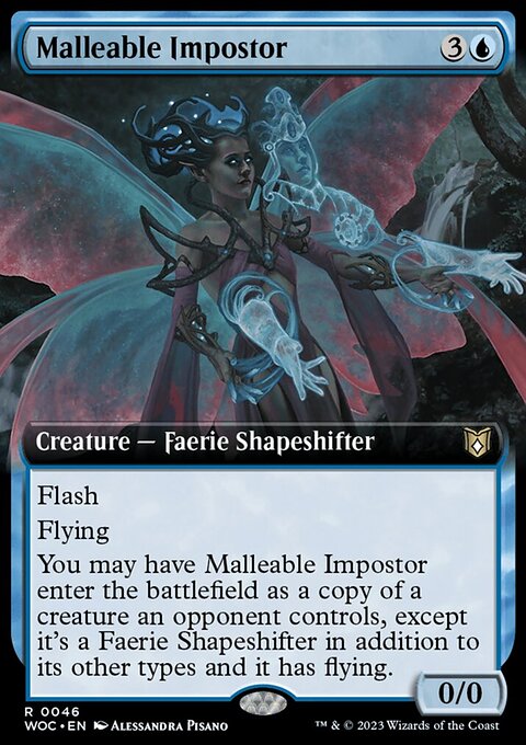 Malleable Impostor, Wilds of Eldraine Commander #46, Magic: The Gathering card